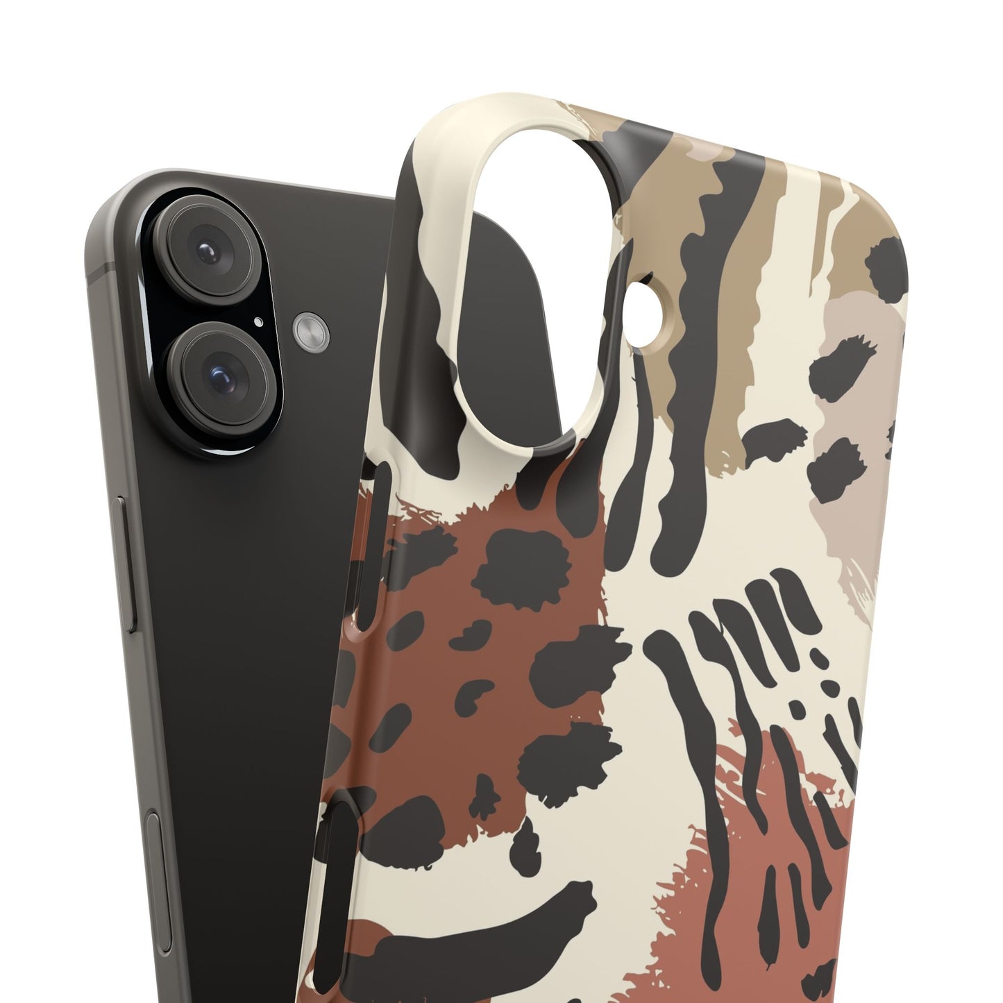Leopard Print Snap Phone Case — Trendy Animal Safari Design