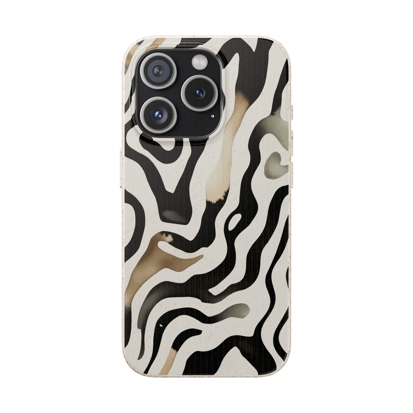 Eco Zebra Print Phone Case — Biodegradable Protective Cover