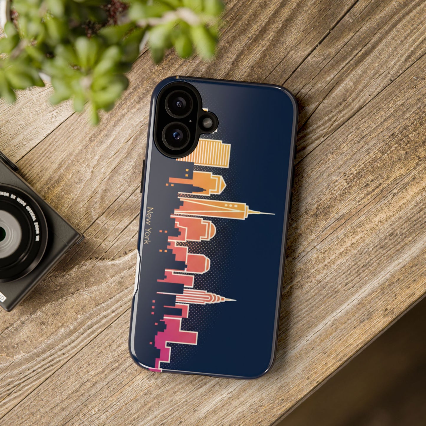 New York Skyline Tough Phone Case – Colorful Cityscape iPhone Cover