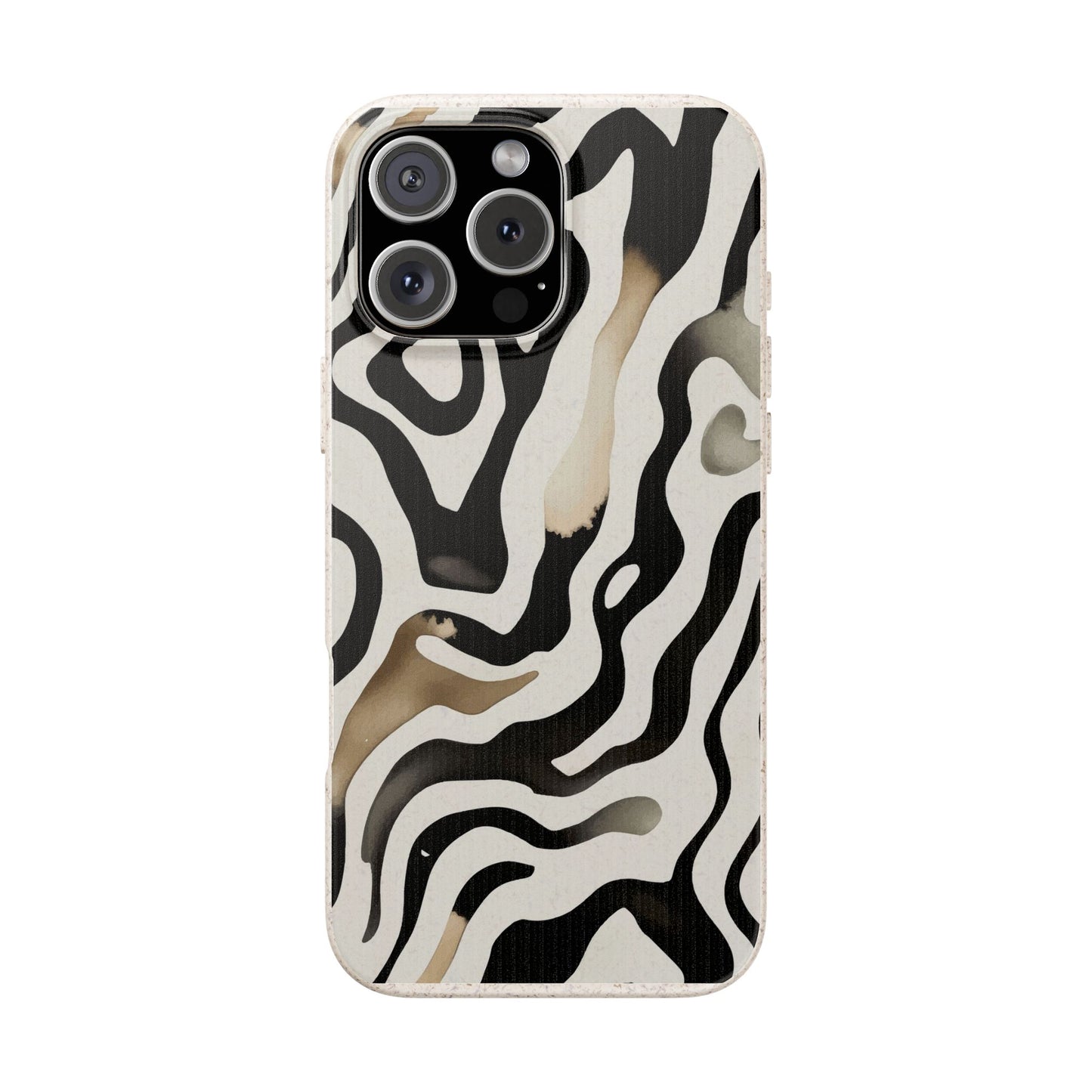 Eco Zebra Print Phone Case — Biodegradable Protective Cover