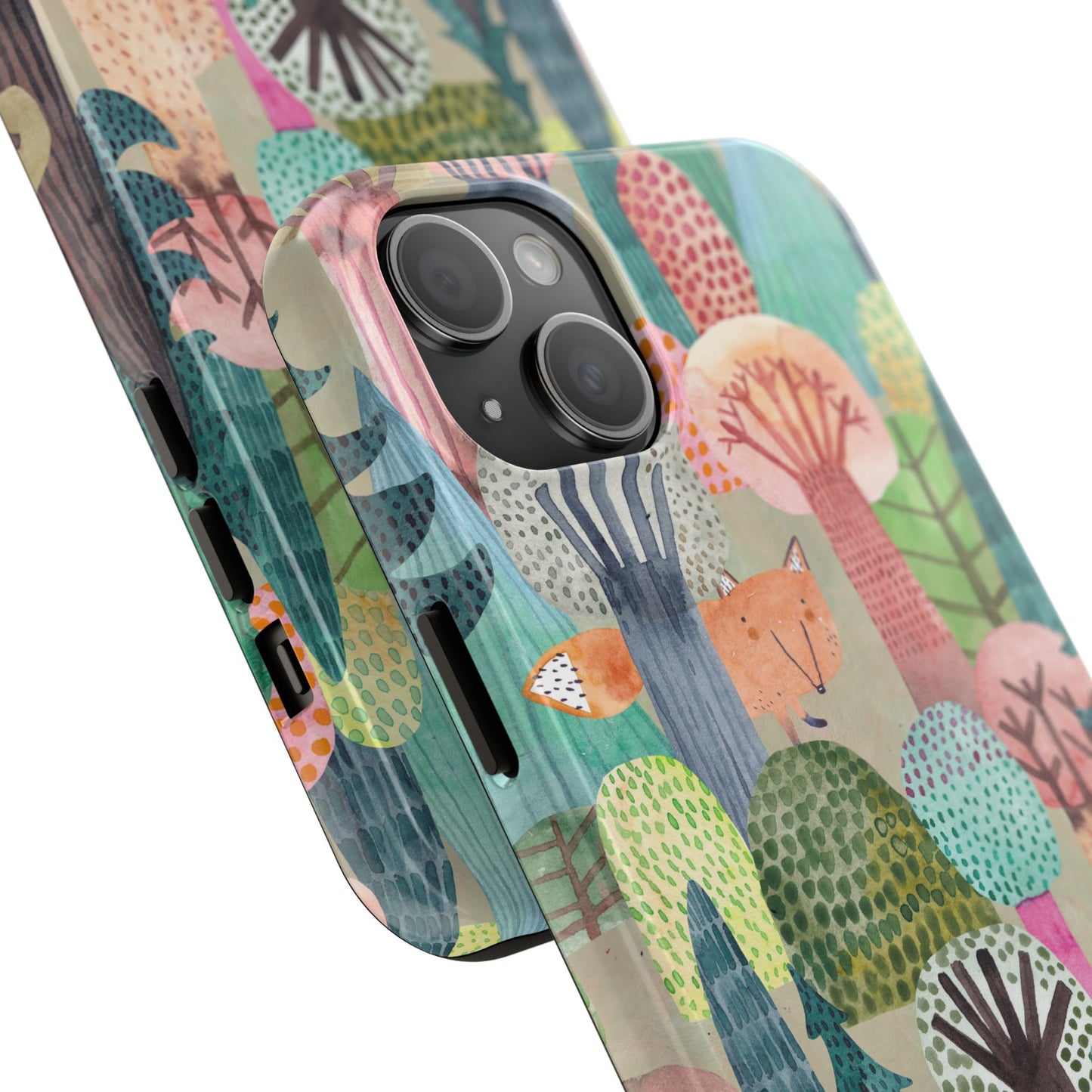 Tough Phone Case — Whimsical Forest Fox Design (Protective Floral Woodland iPhone Case)