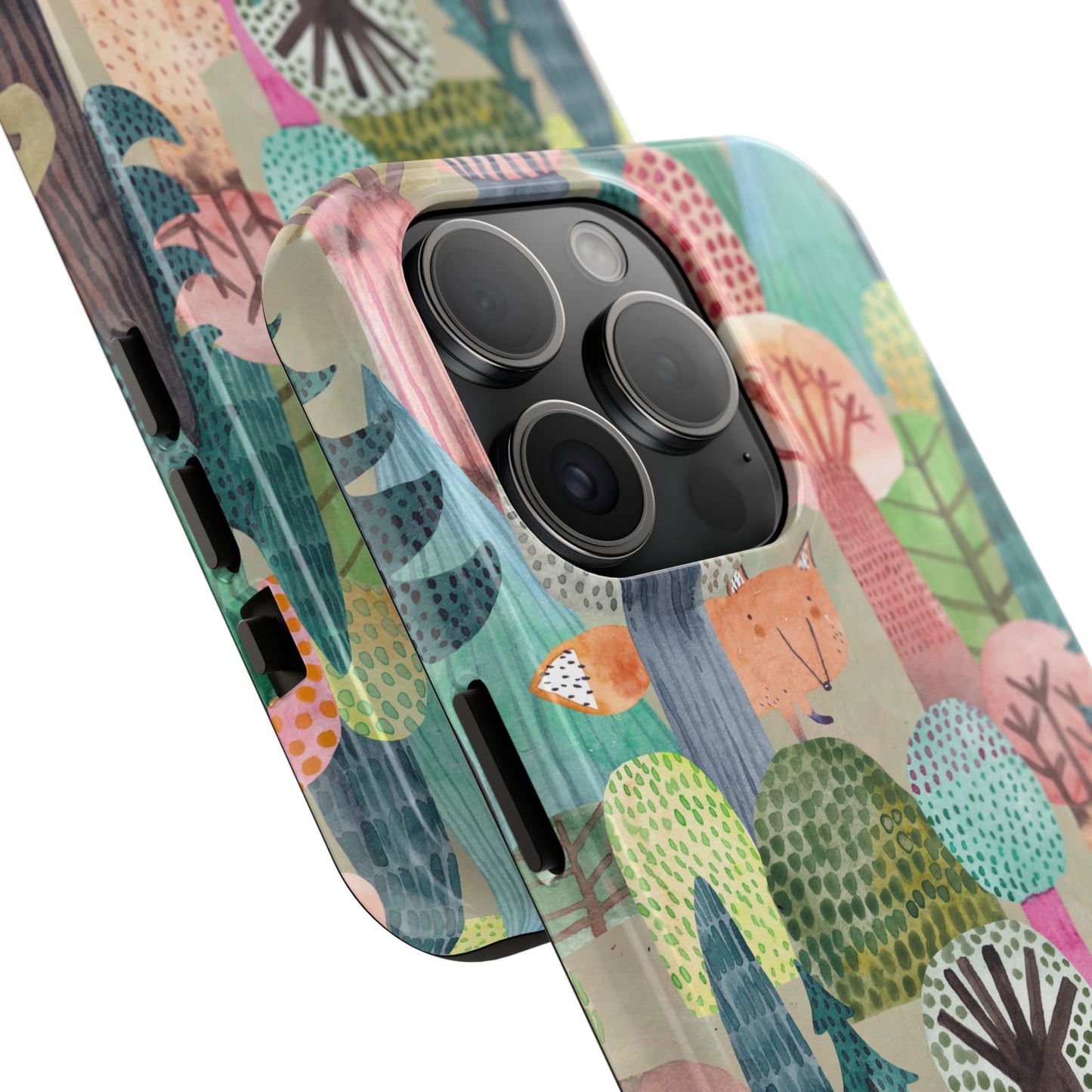 Tough Phone Case — Whimsical Forest Fox Design (Protective Floral Woodland iPhone Case)
