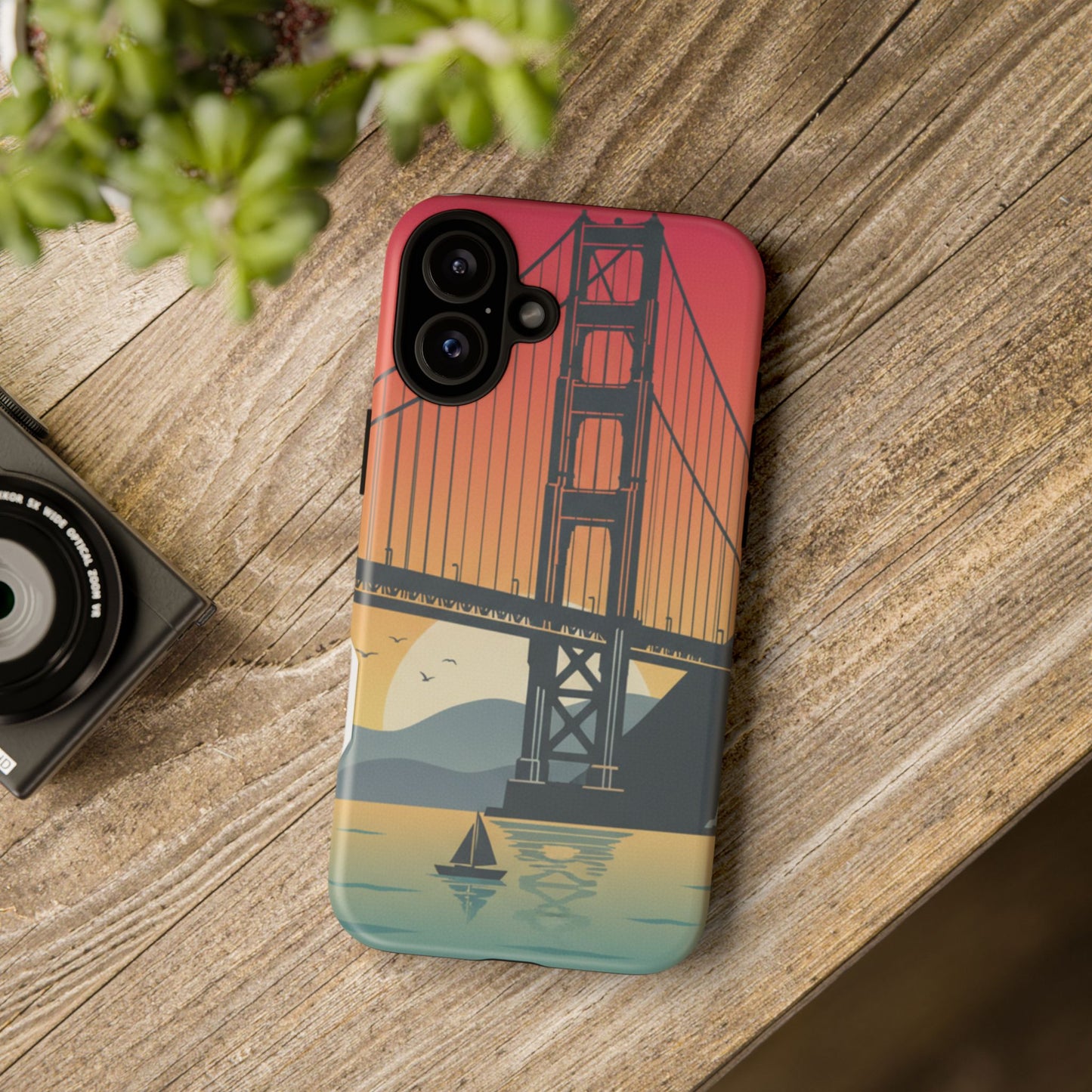 Golden Gate Sunset Phone Case — San Francisco Bridge Tough Case
