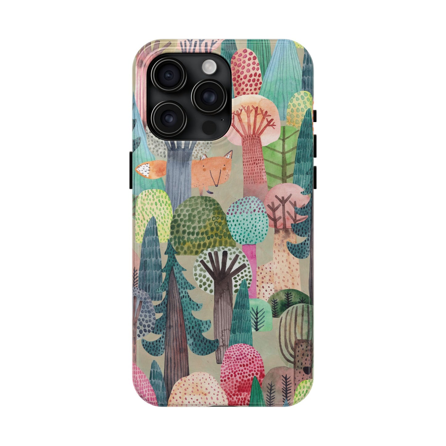 Tough Phone Case — Whimsical Forest Fox Design (Protective Floral Woodland iPhone Case)