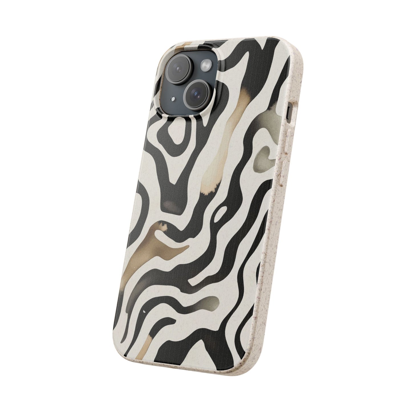 Eco Zebra Print Phone Case — Biodegradable Protective Cover