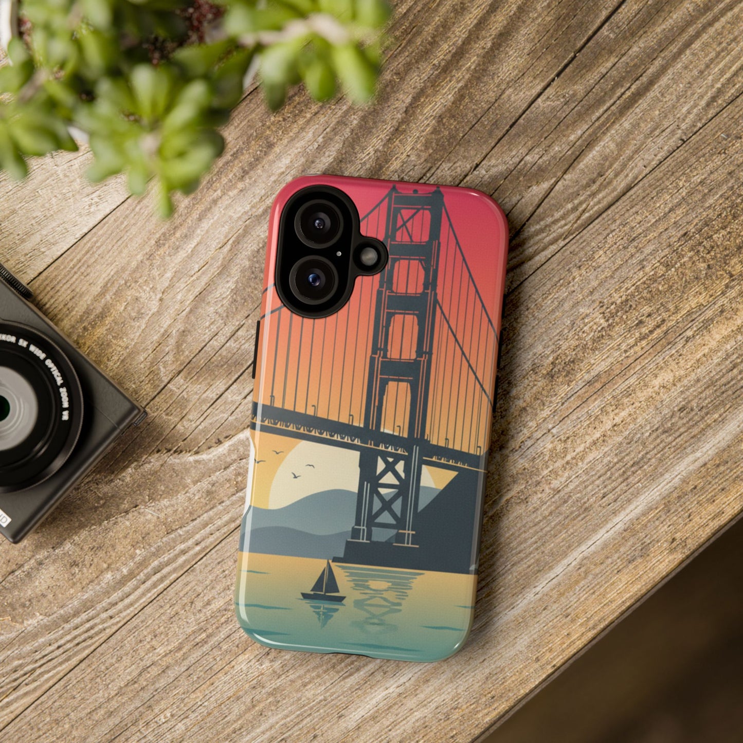 Golden Gate Sunset Phone Case — San Francisco Bridge Tough Case