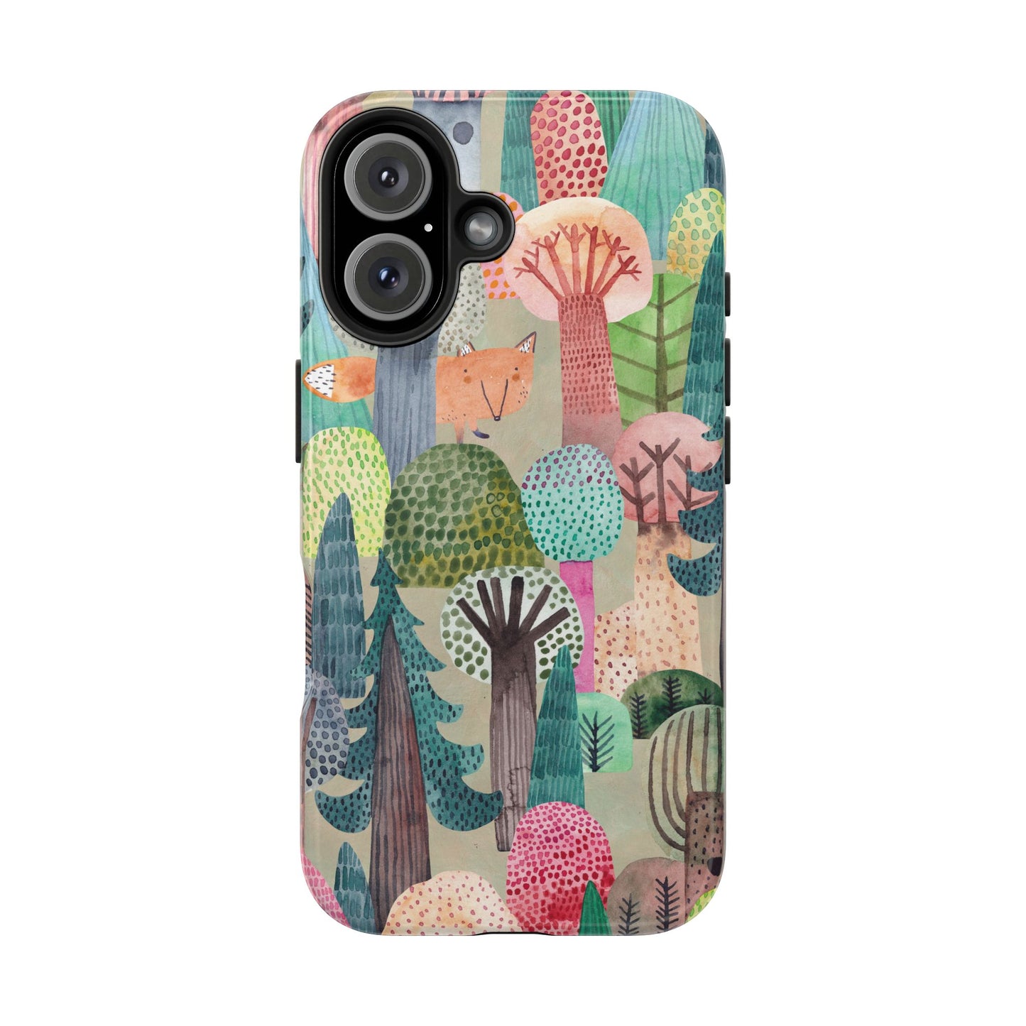 Tough Phone Case — Whimsical Forest Fox Design (Protective Floral Woodland iPhone Case)