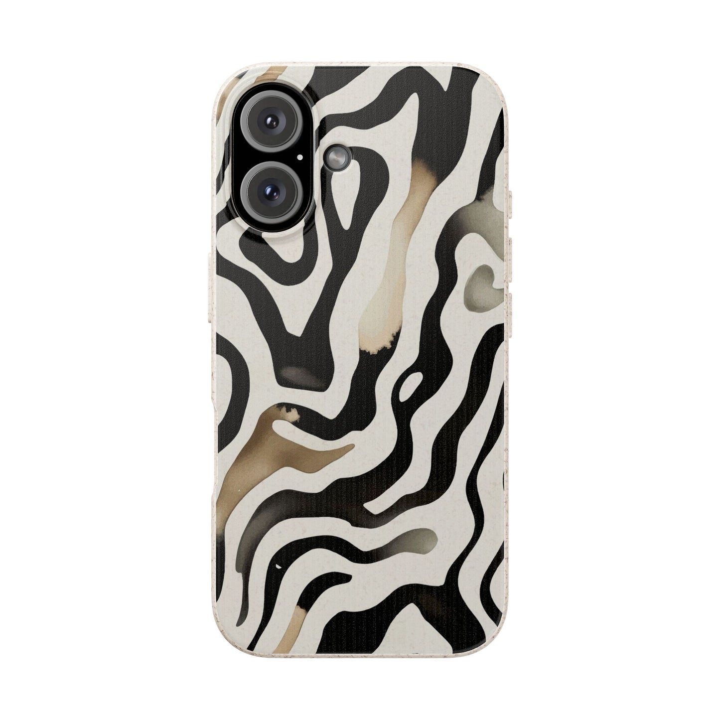 Eco Zebra Print Phone Case — Biodegradable Protective Cover