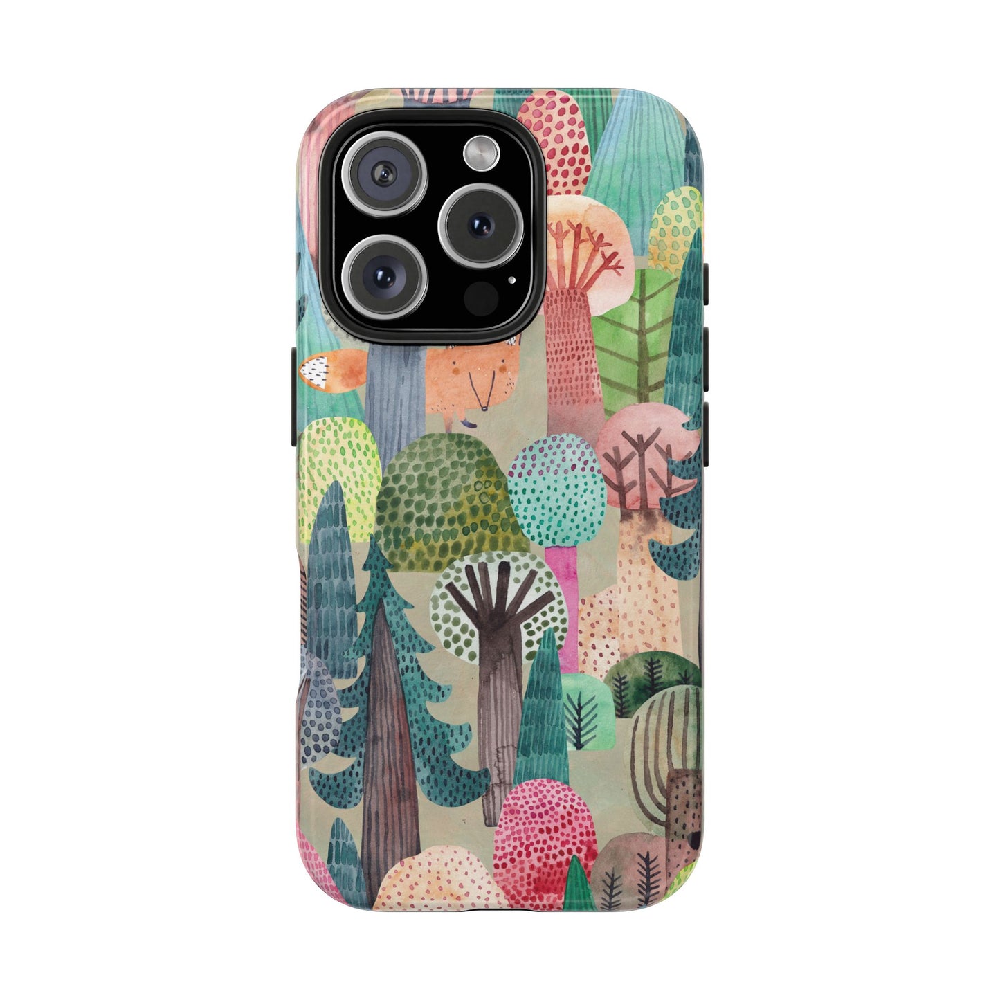 Tough Phone Case — Whimsical Forest Fox Design (Protective Floral Woodland iPhone Case)