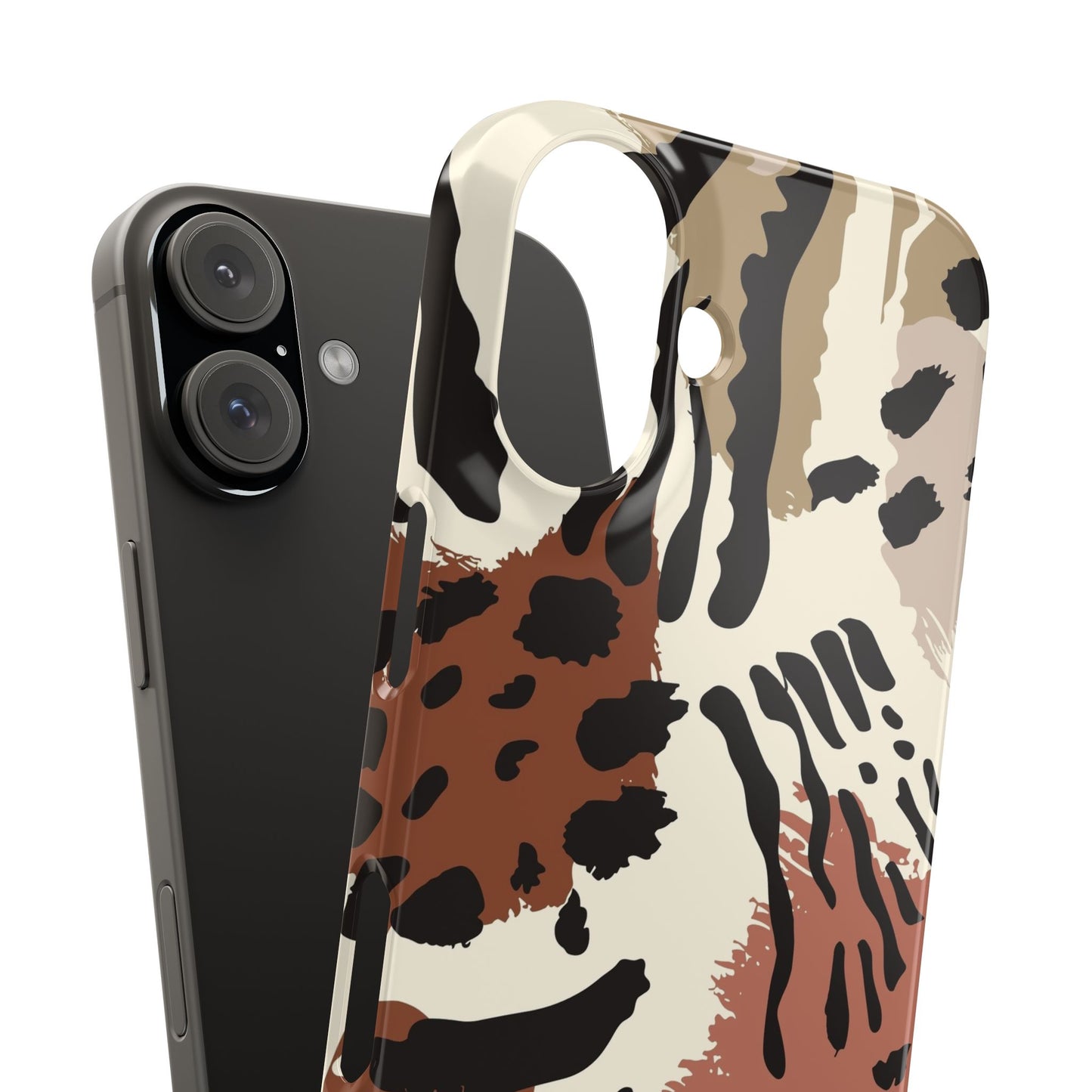 Leopard Print Snap Phone Case — Trendy Animal Safari Design