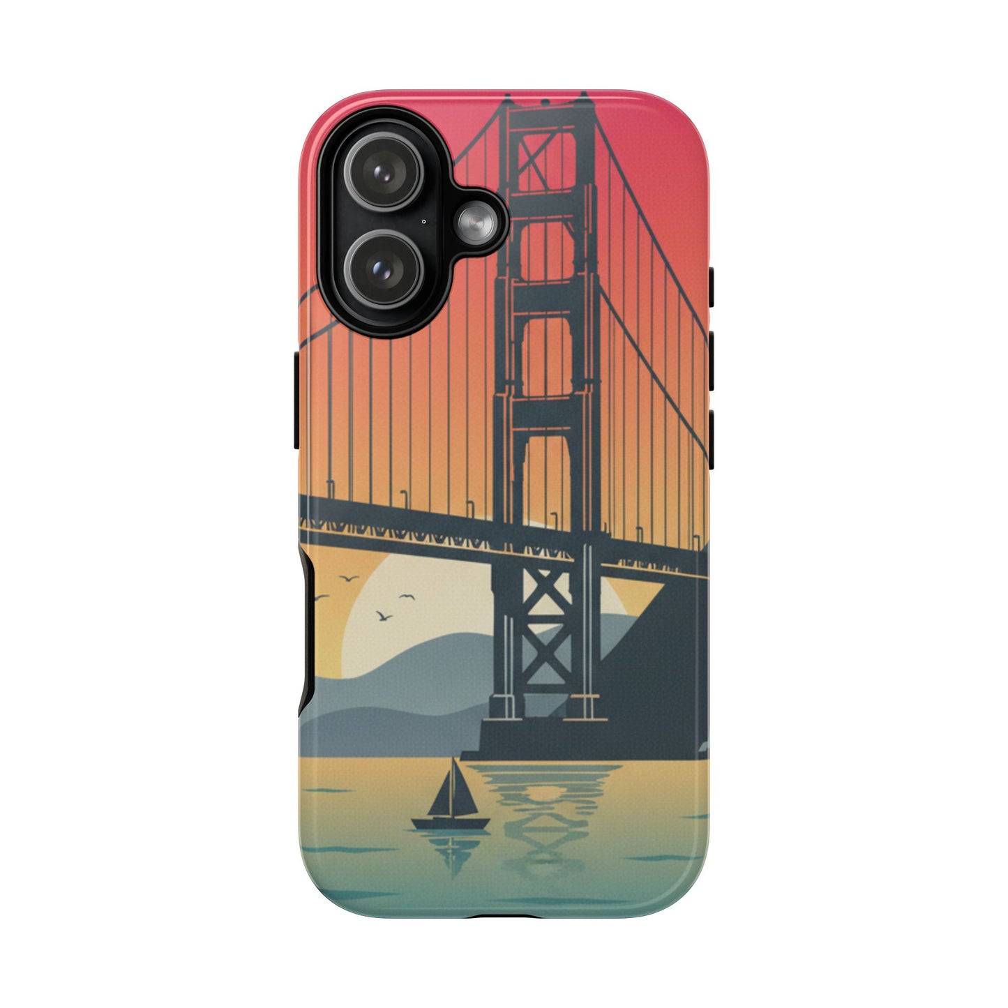 Golden Gate Sunset Phone Case — San Francisco Bridge Tough Case