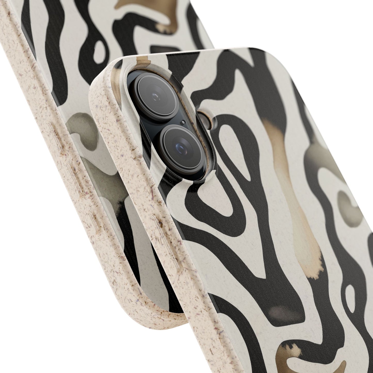 Eco Zebra Print Phone Case — Biodegradable Protective Cover