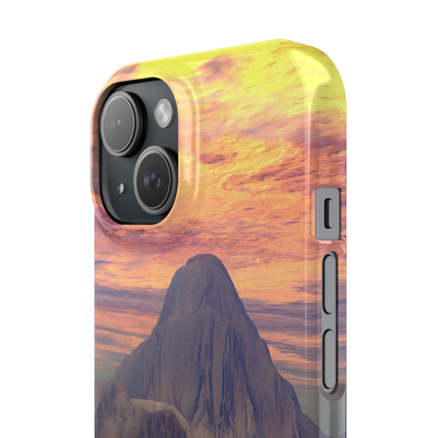 Sunset Island Slim Phone Case — Serene Ocean Landscape iPhone Cover