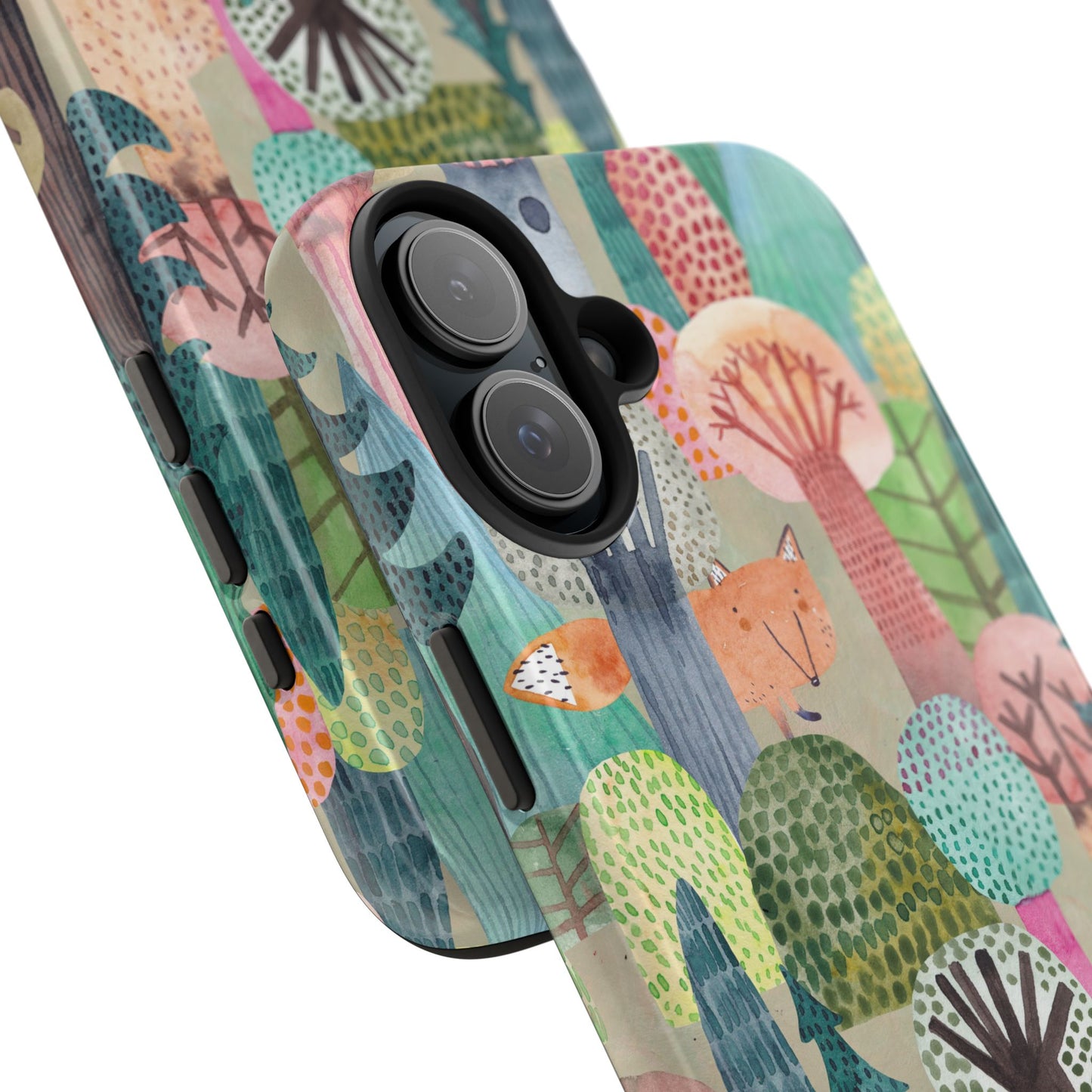Tough Phone Case — Whimsical Forest Fox Design (Protective Floral Woodland iPhone Case)