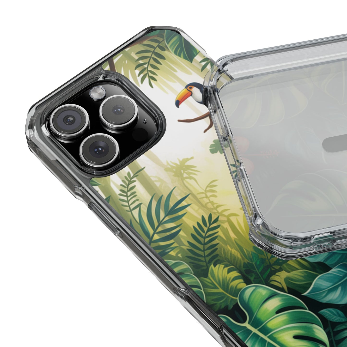 Tropical Toucan Clear Phone Case — Magnetic Impact-Resistant Case