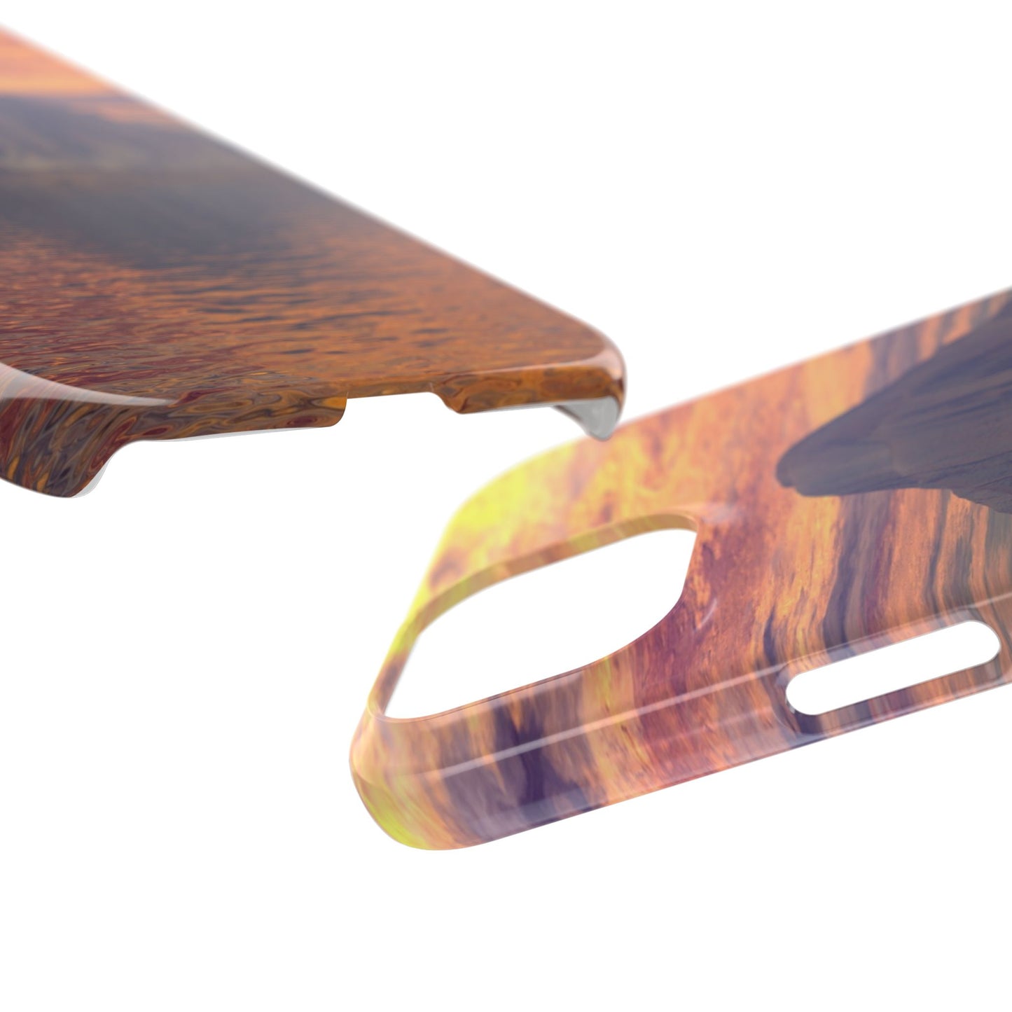 Sunset Island Slim Phone Case — Serene Ocean Landscape iPhone Cover