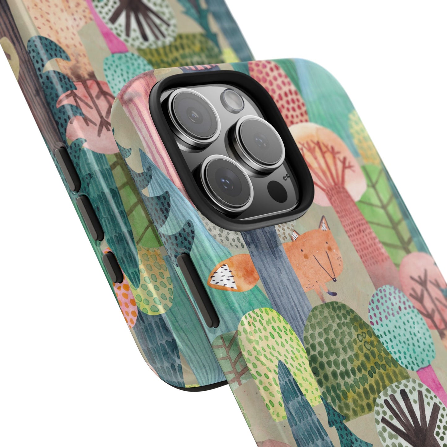 Tough Phone Case — Whimsical Forest Fox Design (Protective Floral Woodland iPhone Case)