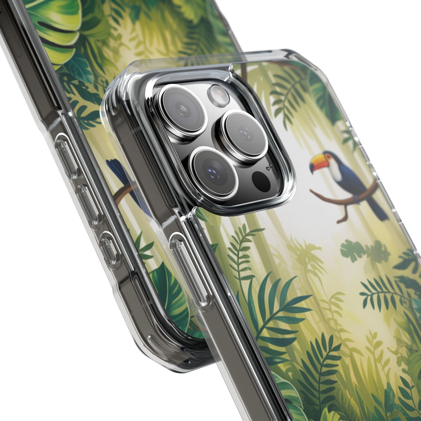 Tropical Toucan Clear Phone Case — Magnetic Impact-Resistant Case