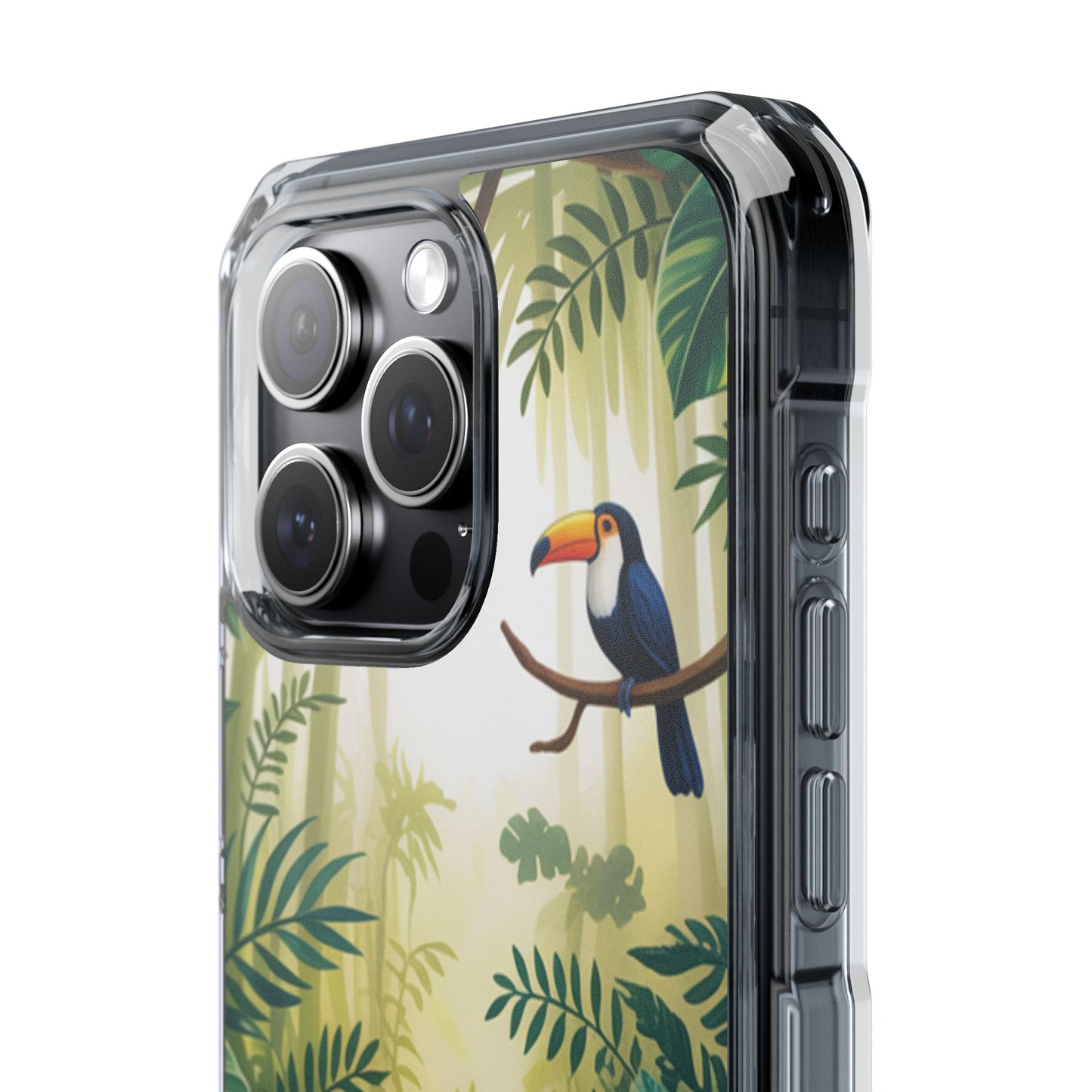 Tropical Toucan Clear Phone Case — Magnetic Impact-Resistant Case