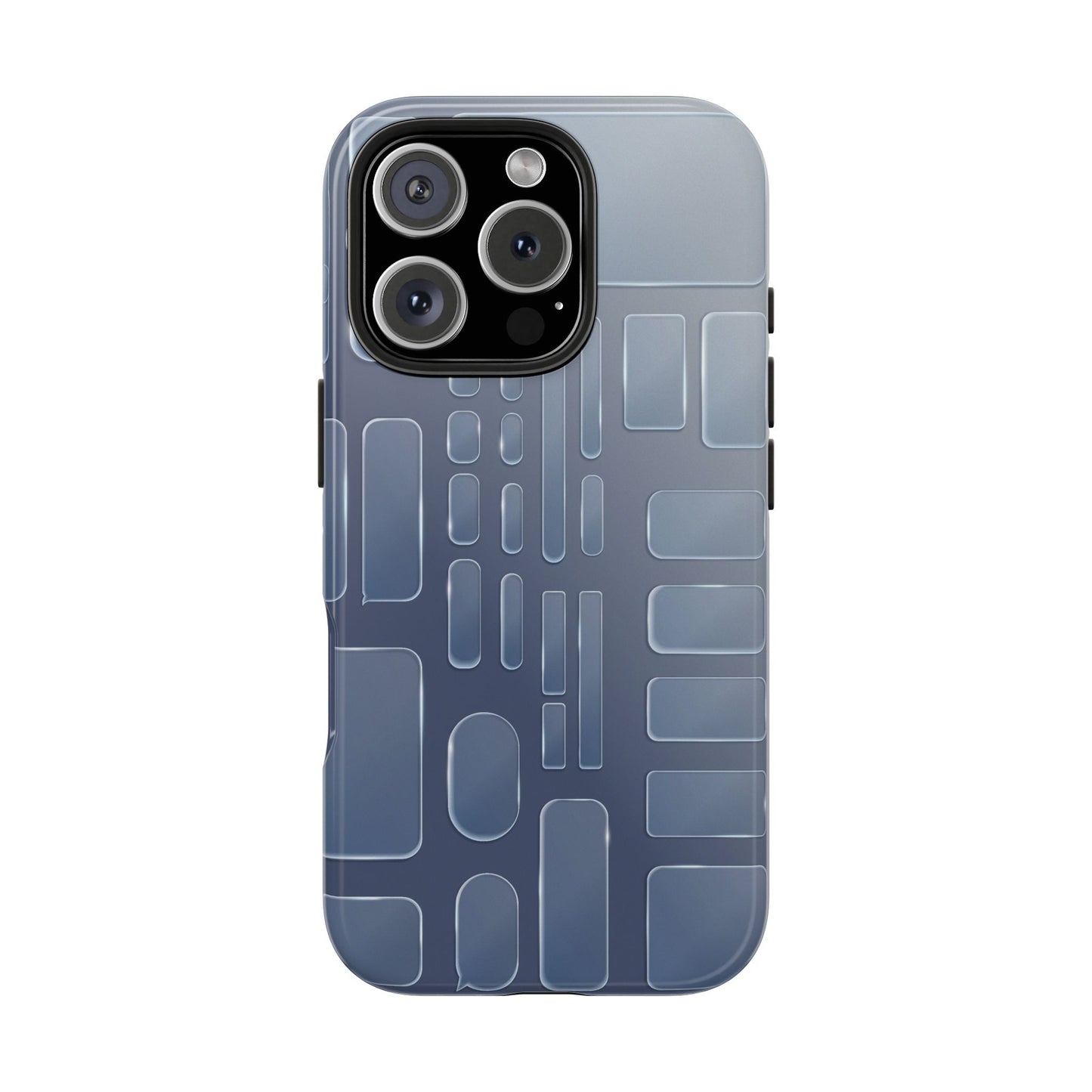 Protective Phone Case — Blue Geometric Tech Pattern