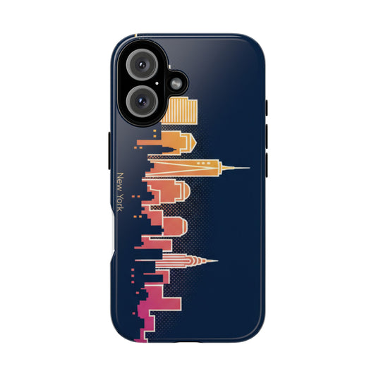 New York Skyline Tough Phone Case – Colorful Cityscape iPhone Cover