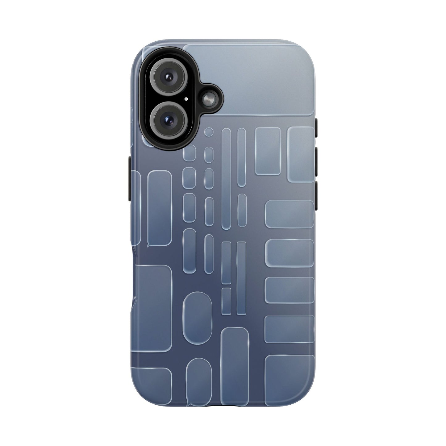Protective Phone Case — Blue Geometric Tech Pattern