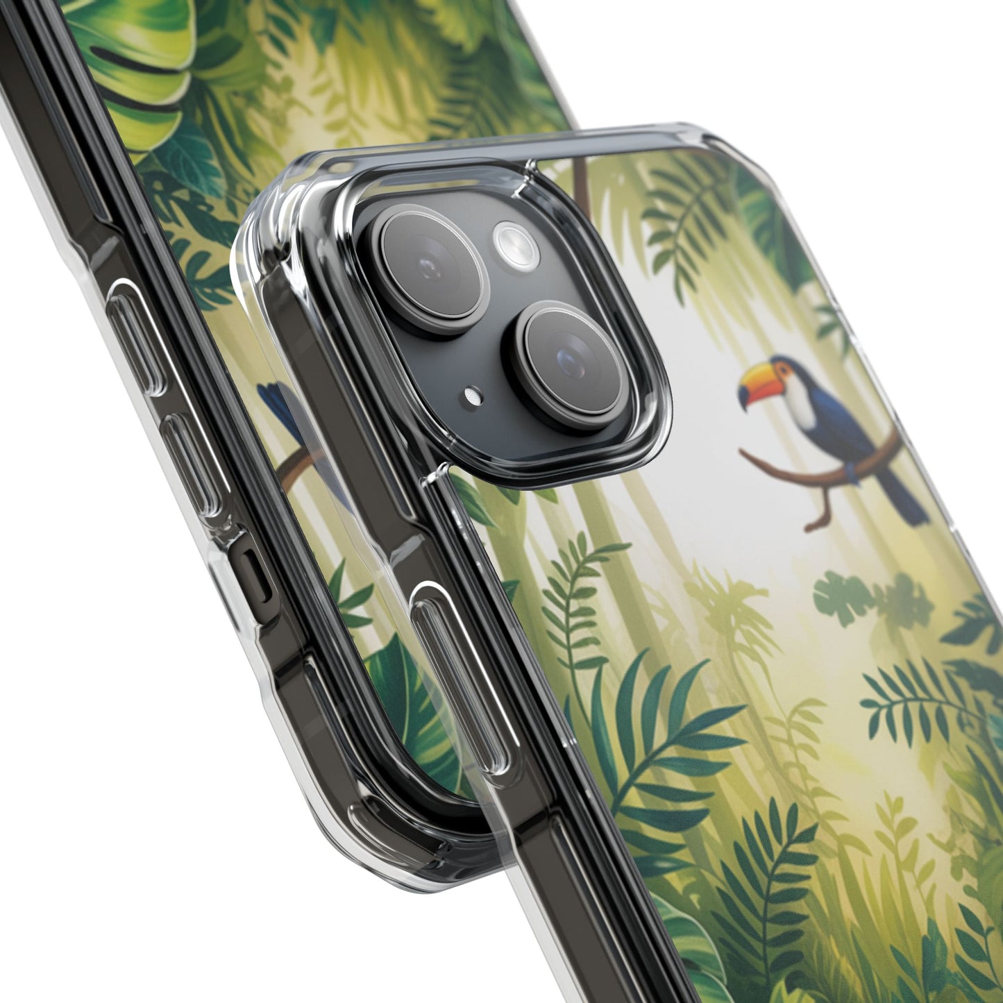 Tropical Toucan Clear Phone Case — Magnetic Impact-Resistant Case