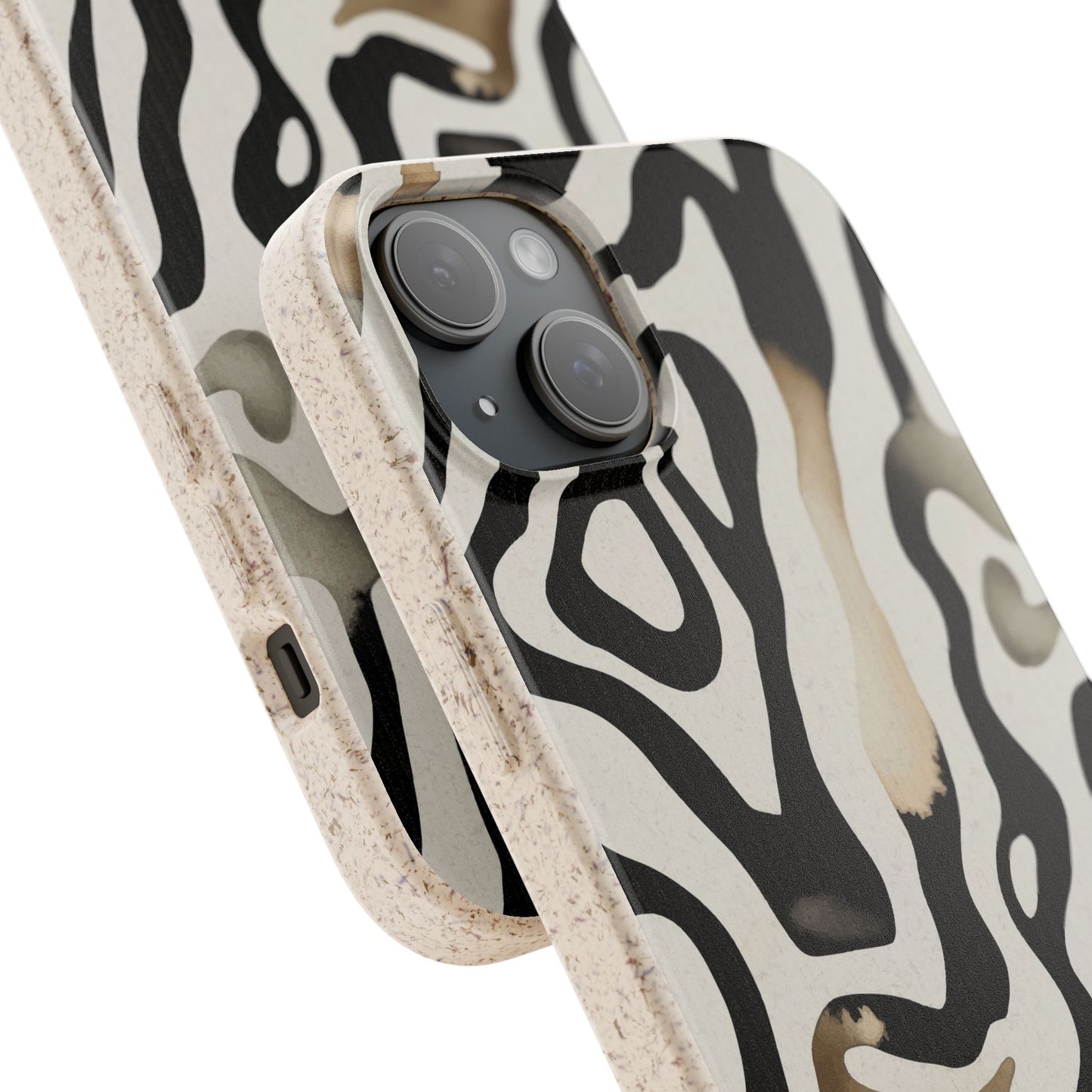 Eco Zebra Print Phone Case — Biodegradable Protective Cover