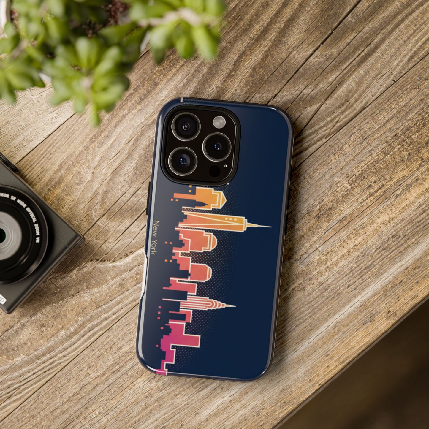 New York Skyline Tough Phone Case – Colorful Cityscape iPhone Cover