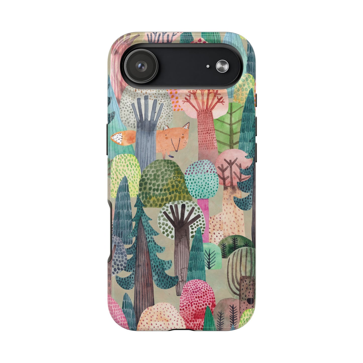 Tough Phone Case — Whimsical Forest Fox Design (Protective Floral Woodland iPhone Case)