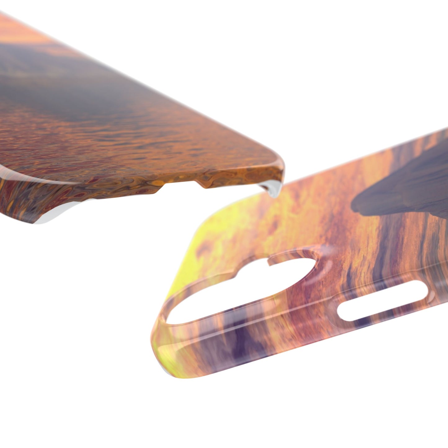 Sunset Island Slim Phone Case — Serene Ocean Landscape iPhone Cover