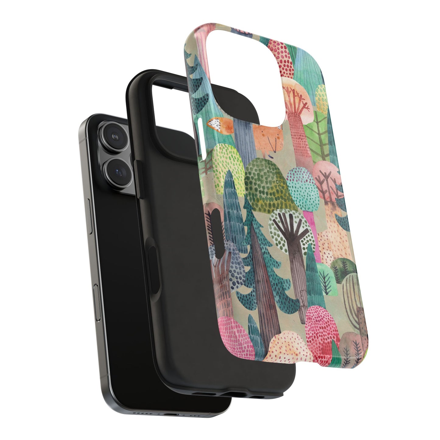 Tough Phone Case — Whimsical Forest Fox Design (Protective Floral Woodland iPhone Case)