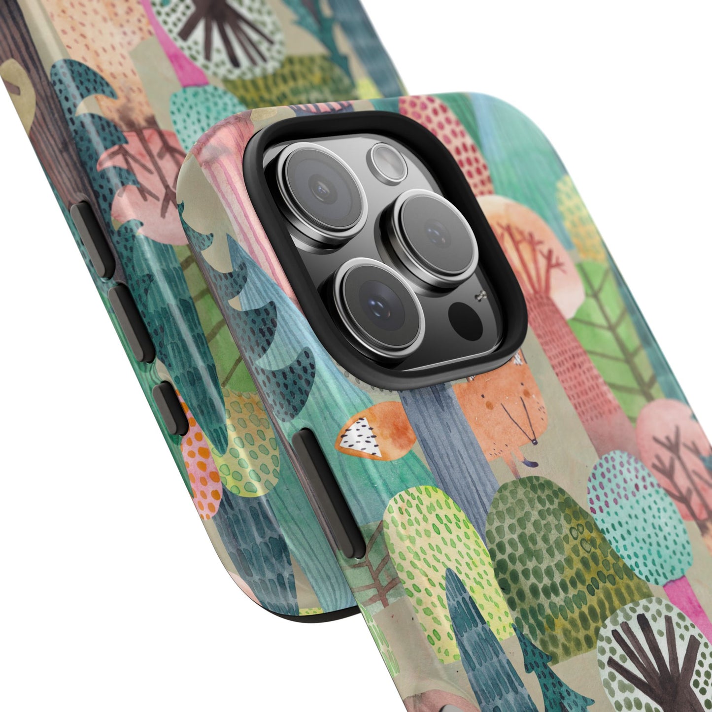 Tough Phone Case — Whimsical Forest Fox Design (Protective Floral Woodland iPhone Case)