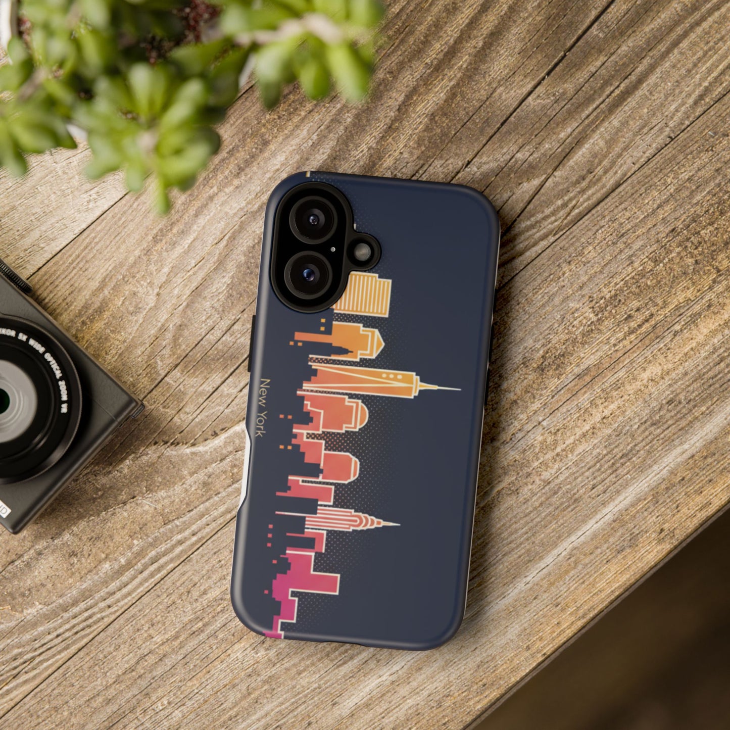 New York Skyline Tough Phone Case – Colorful Cityscape iPhone Cover