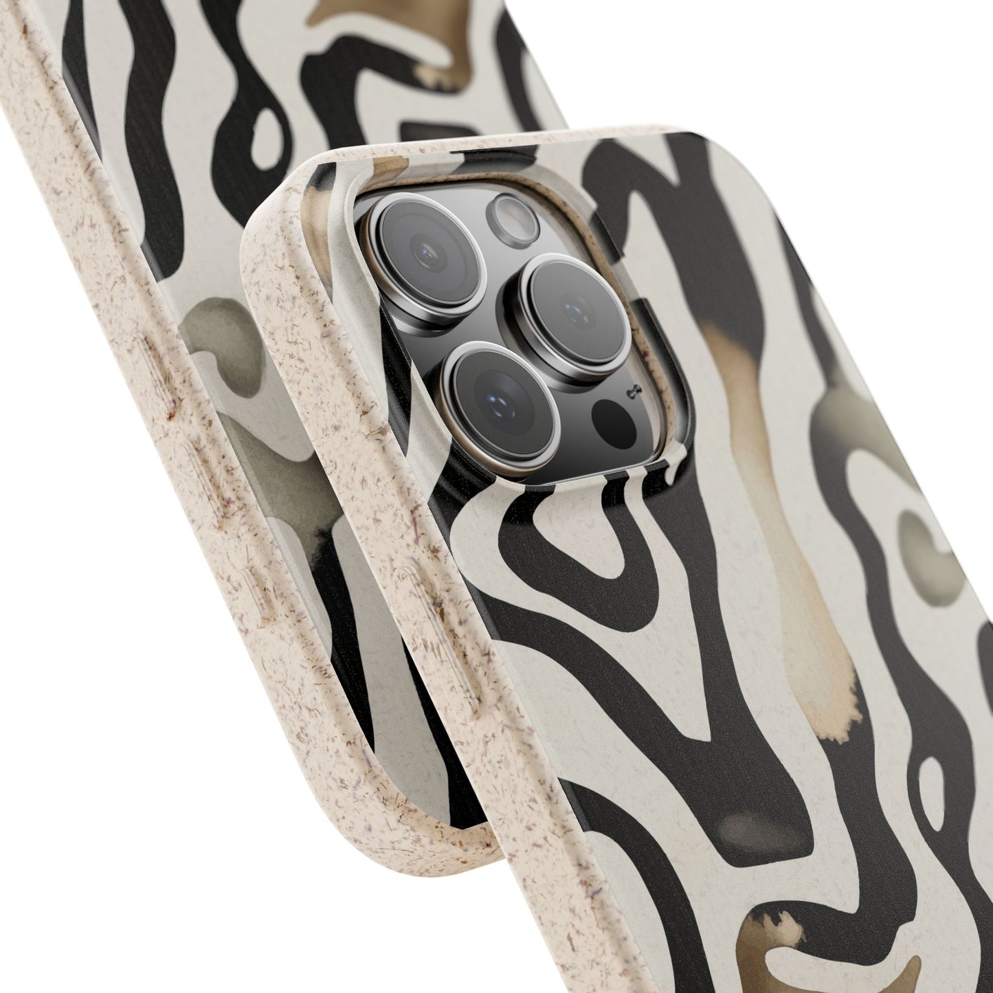 Eco Zebra Print Phone Case — Biodegradable Protective Cover