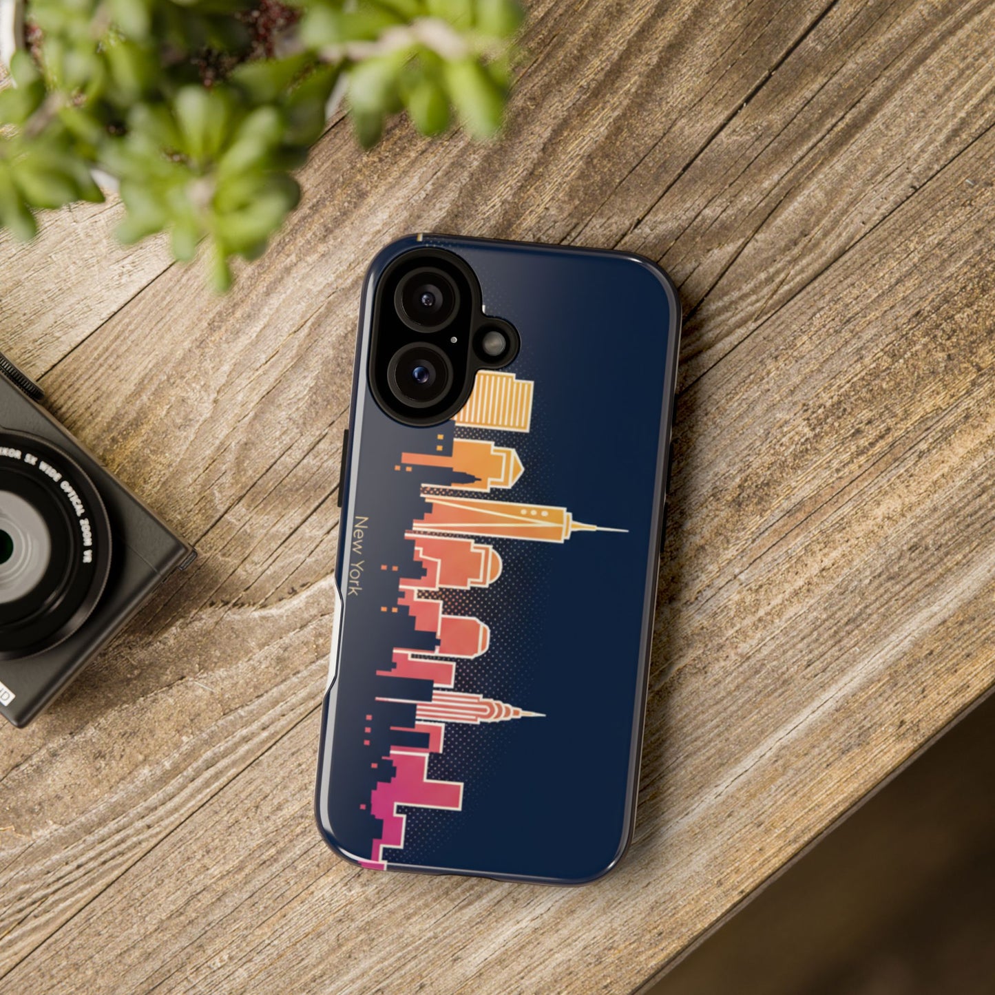 New York Skyline Tough Phone Case – Colorful Cityscape iPhone Cover