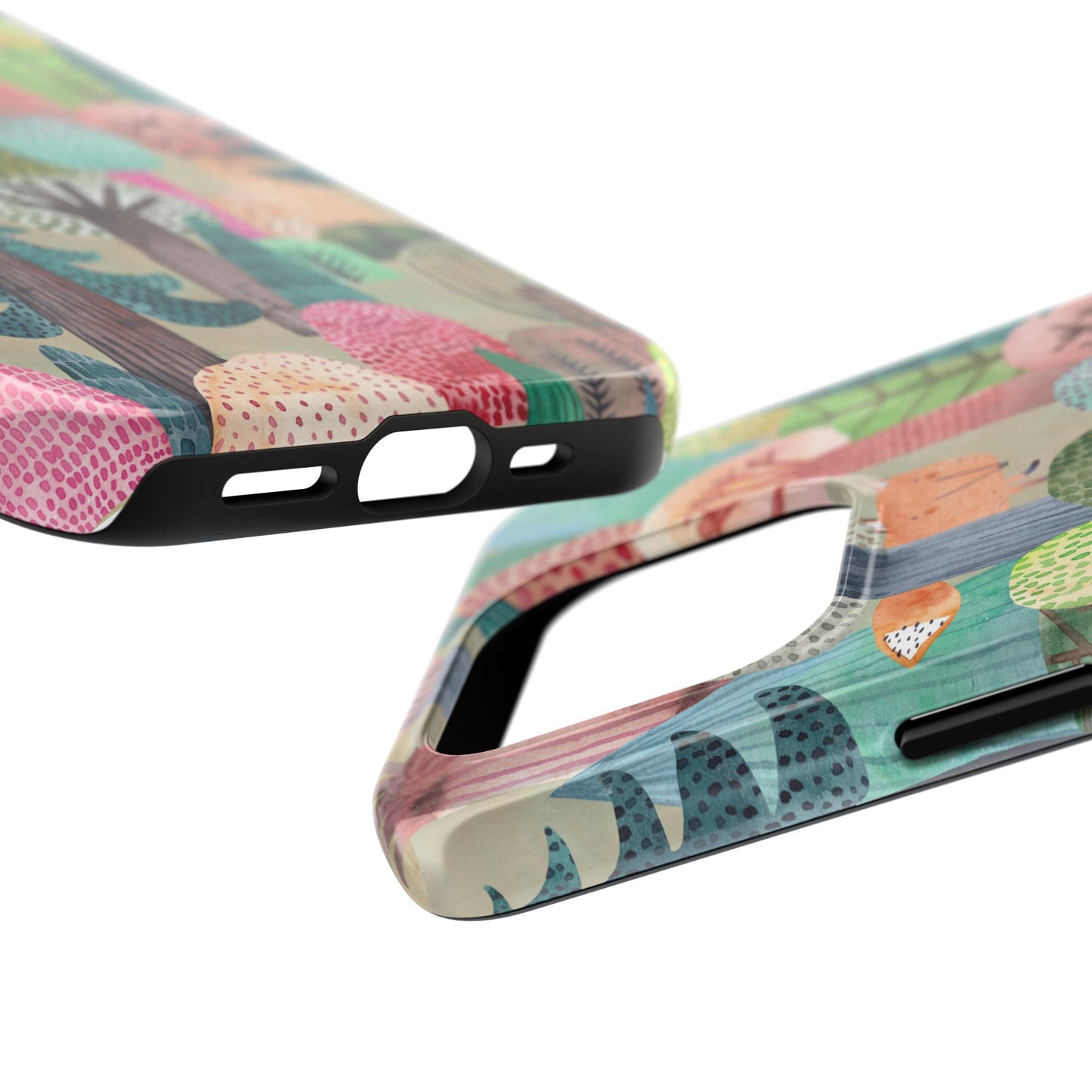 Tough Phone Case — Whimsical Forest Fox Design (Protective Floral Woodland iPhone Case)