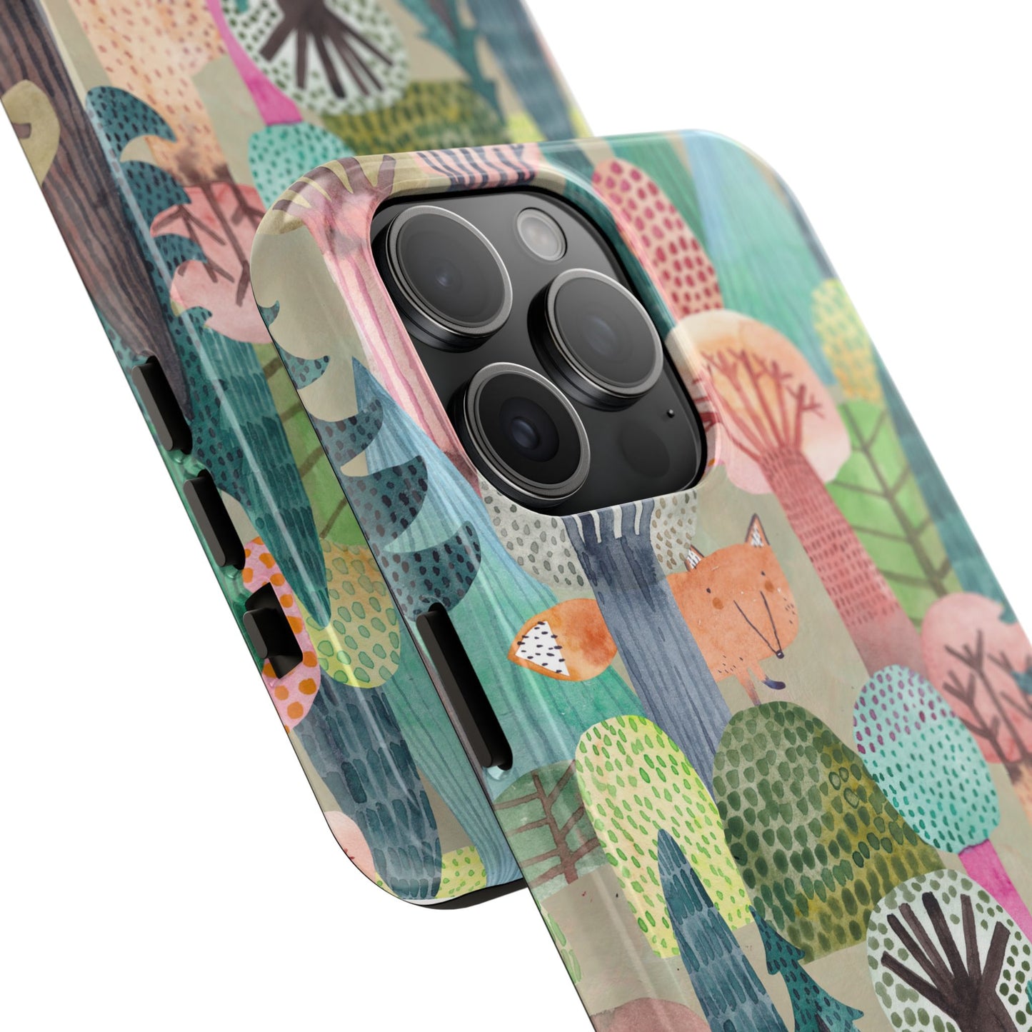 Tough Phone Case — Whimsical Forest Fox Design (Protective Floral Woodland iPhone Case)