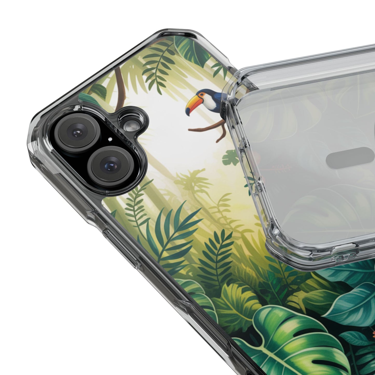 Tropical Toucan Clear Phone Case — Magnetic Impact-Resistant Case