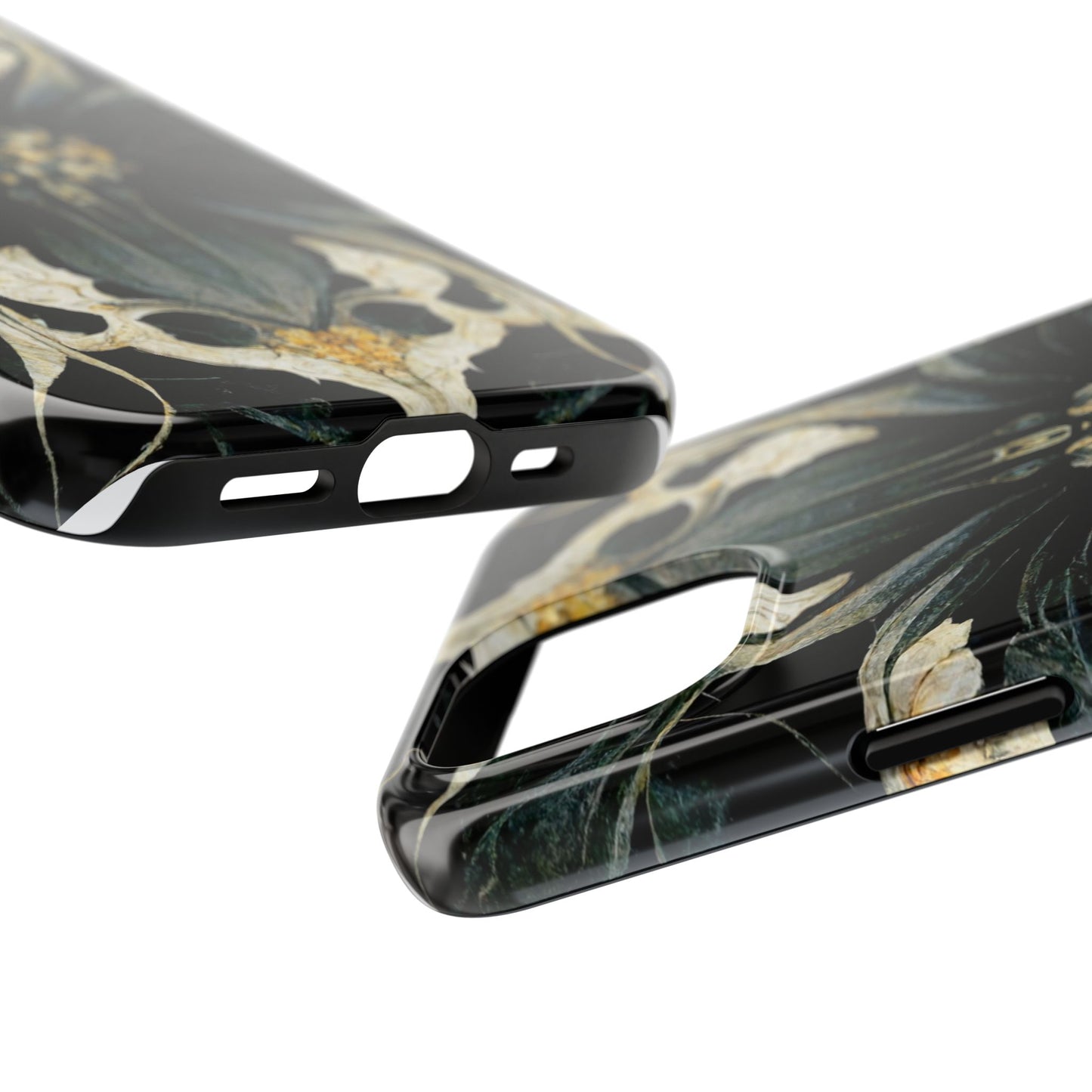 Floral Skull Mandala Tough Phone Case — Gothic Botanical iPhone Cover