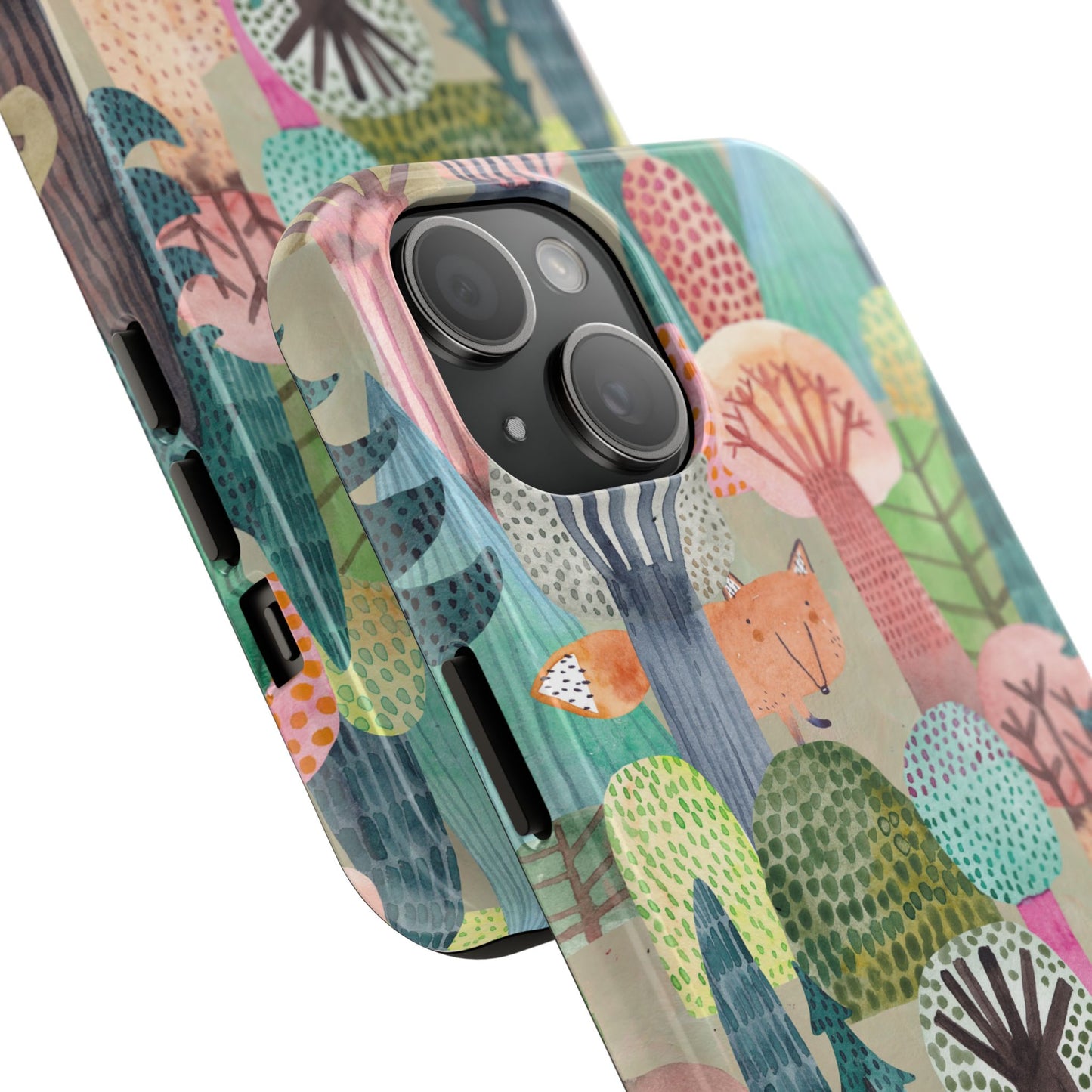 Tough Phone Case — Whimsical Forest Fox Design (Protective Floral Woodland iPhone Case)