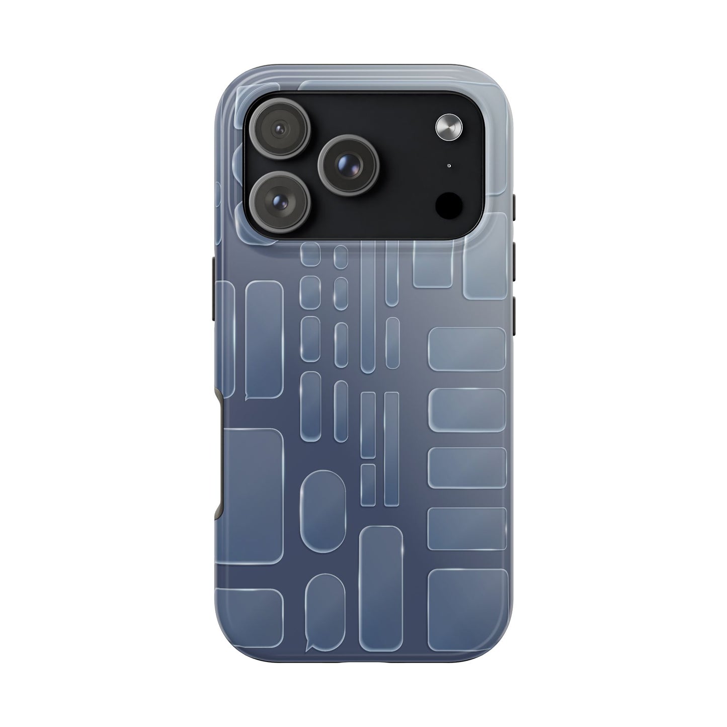 Protective Phone Case — Blue Geometric Tech Pattern