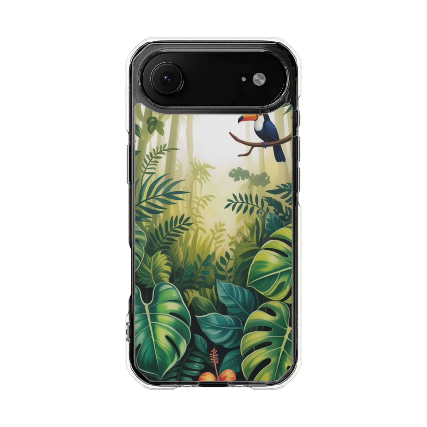 Tropical Toucan Clear Phone Case — Magnetic Impact-Resistant Case
