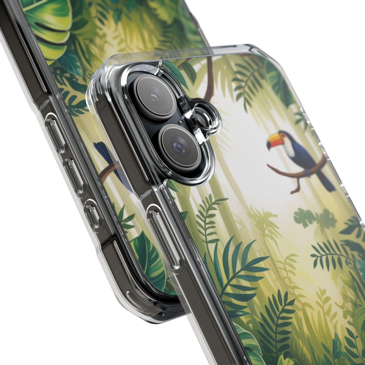 Tropical Toucan Clear Phone Case — Magnetic Impact-Resistant Case