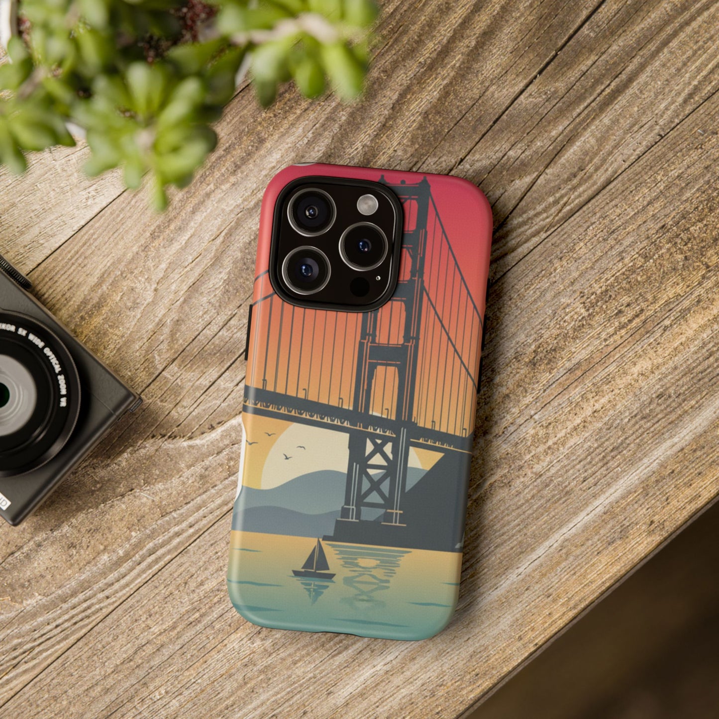 Golden Gate Sunset Phone Case — San Francisco Bridge Tough Case