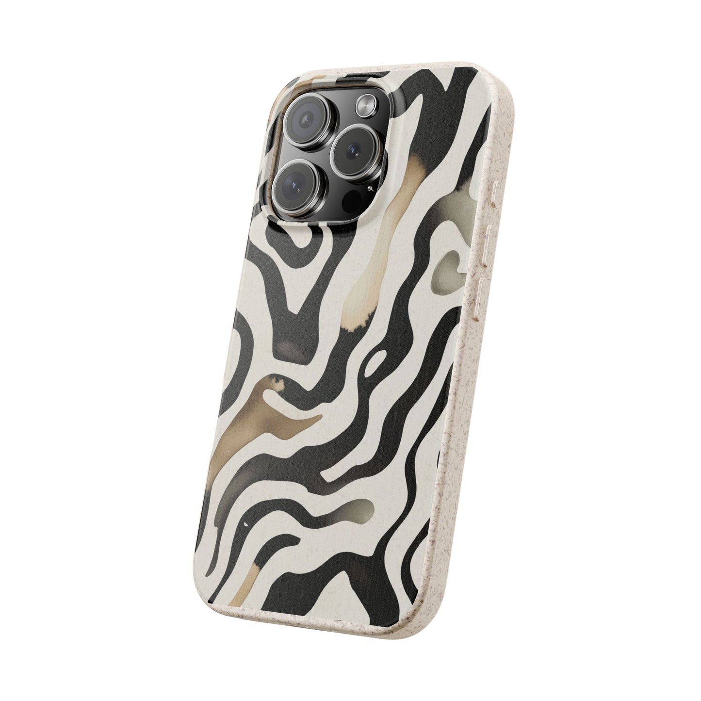Eco Zebra Print Phone Case — Biodegradable Protective Cover