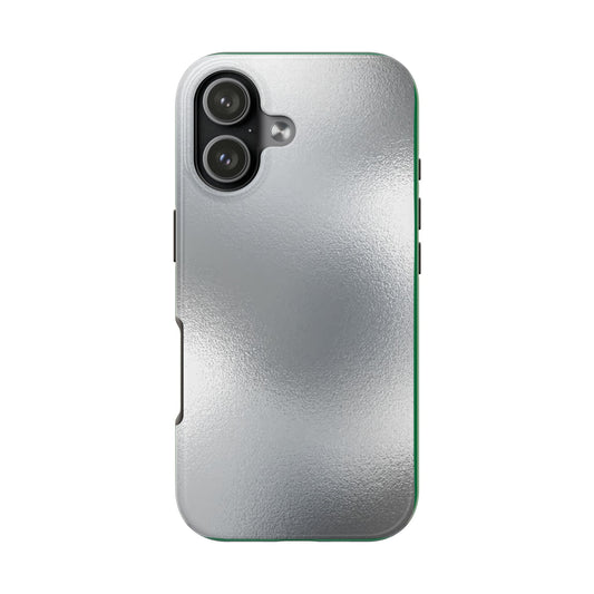 Metallic Silver Tough Phone Case — Durable Protective Phone Cover