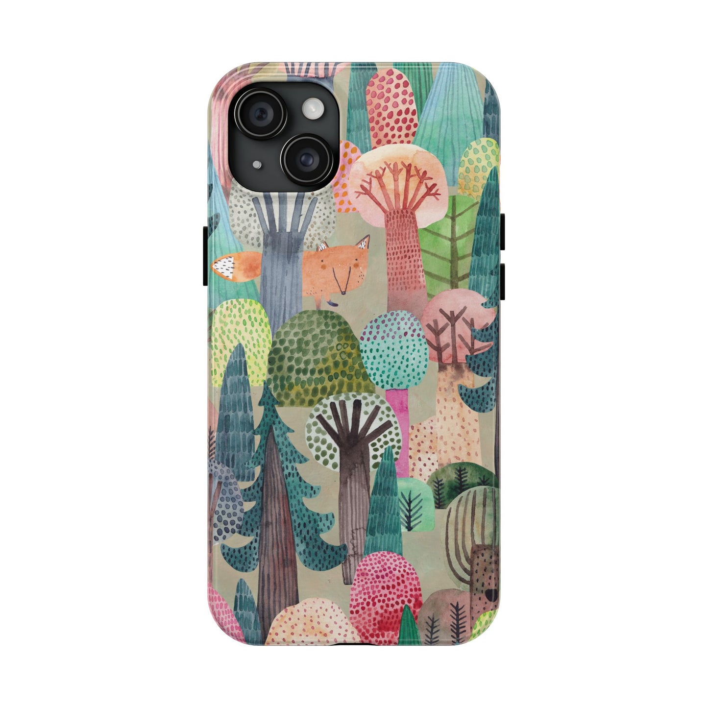 Tough Phone Case — Whimsical Forest Fox Design (Protective Floral Woodland iPhone Case)