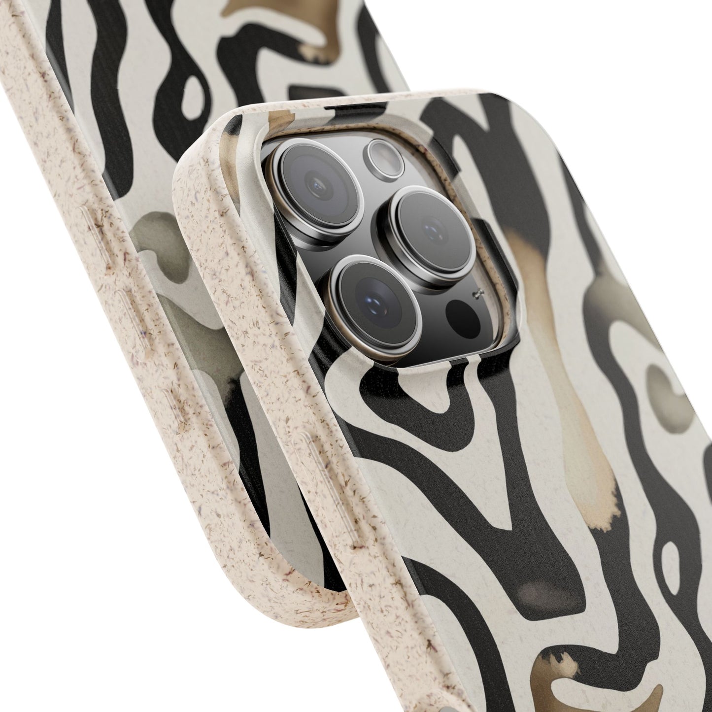 Eco Zebra Print Phone Case — Biodegradable Protective Cover