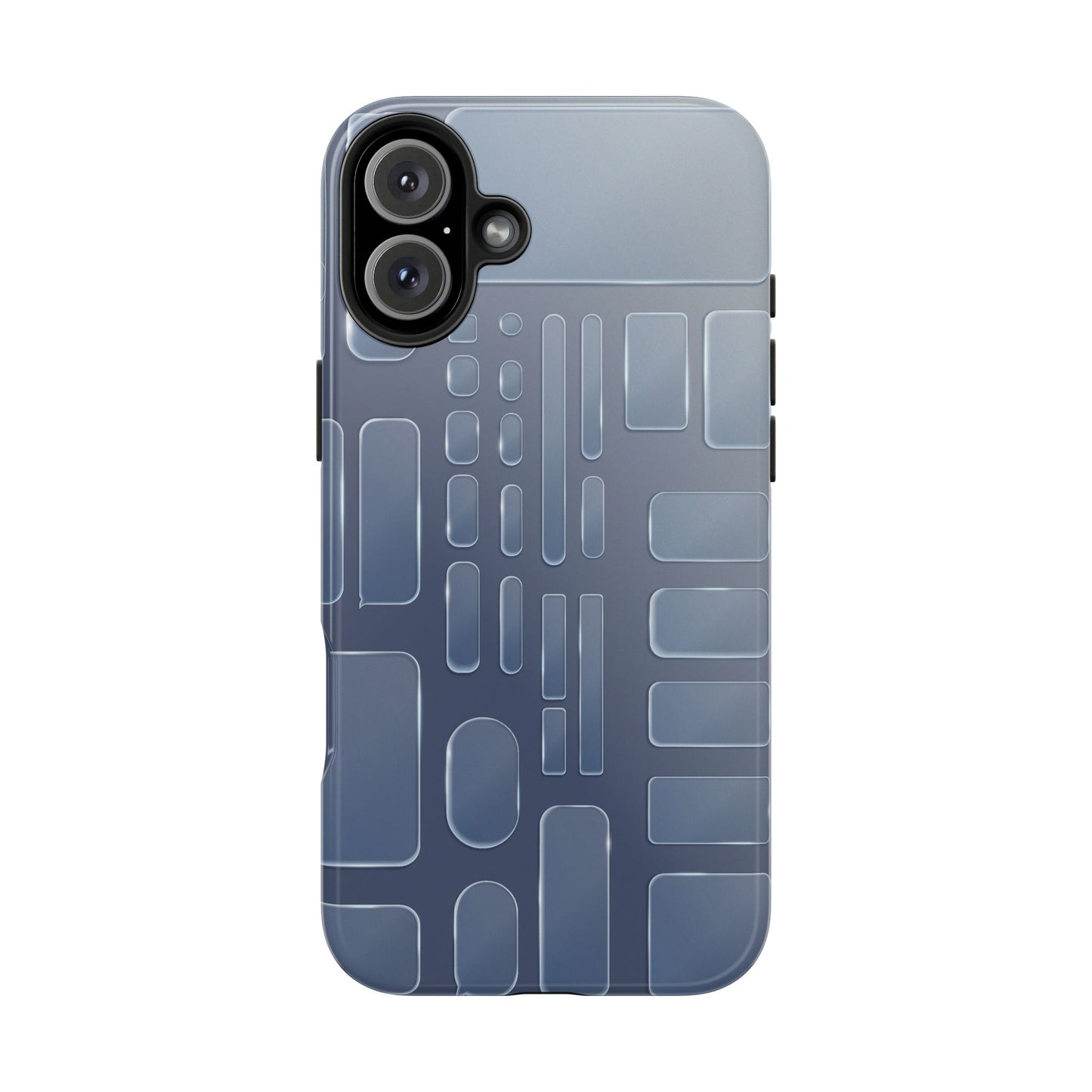 Protective Phone Case — Blue Geometric Tech Pattern